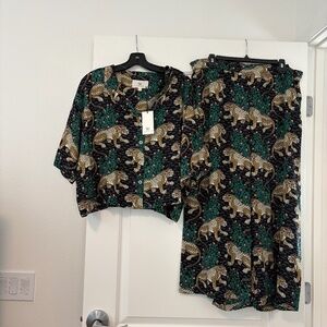 Printfresh Eco Satin Wildest Dreams Set in Bagheera in Ink